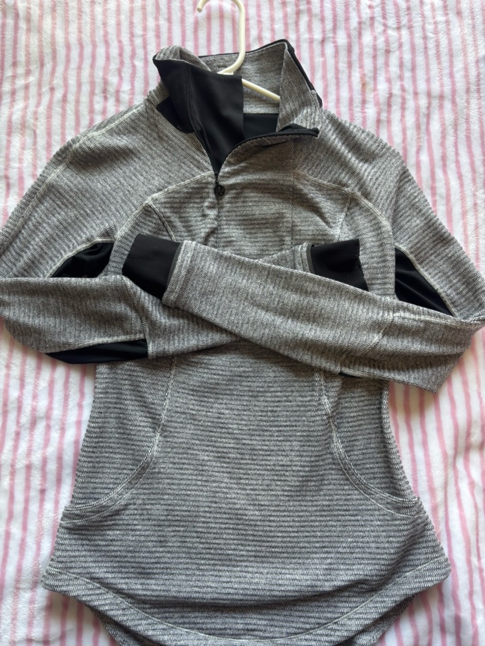 lululemon athletica Gray Half-Zip Pullover with Black Accents